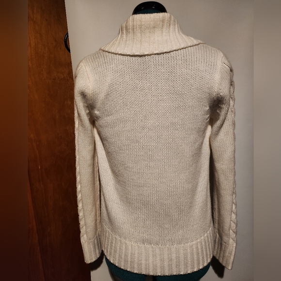 2 Sweater/Cardigans; 1 cream and 1 gray, both size small - Picture 3 of 10
